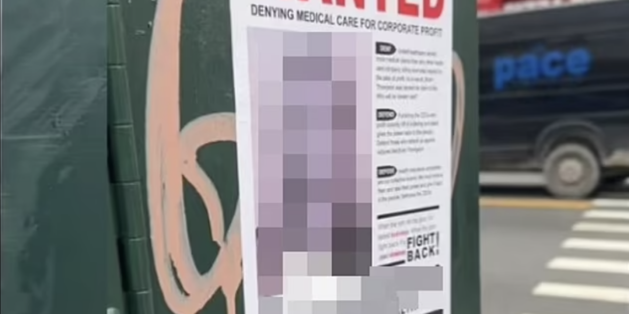 Dystopian ‘wanted’ posters of top health CEOs appear in New York City